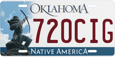 OK license plate 720CIG