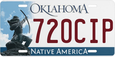 OK license plate 720CIP
