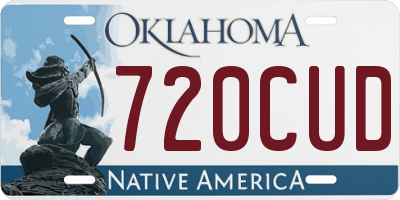 OK license plate 720CUD
