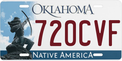 OK license plate 720CVF