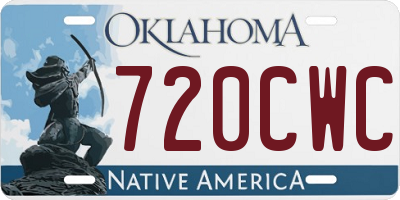 OK license plate 720CWC