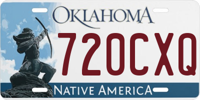 OK license plate 720CXQ