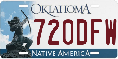 OK license plate 720DFW