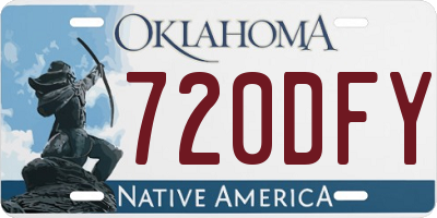 OK license plate 720DFY