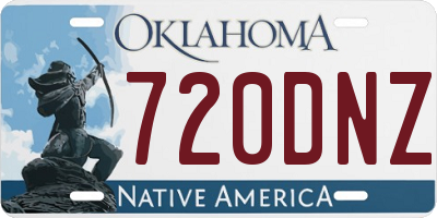 OK license plate 720DNZ