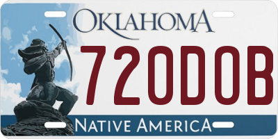 OK license plate 720DOB