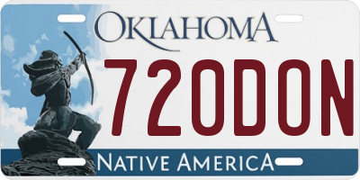 OK license plate 720DON
