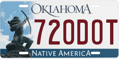 OK license plate 720DOT