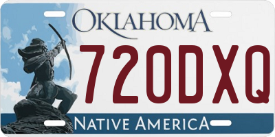 OK license plate 720DXQ