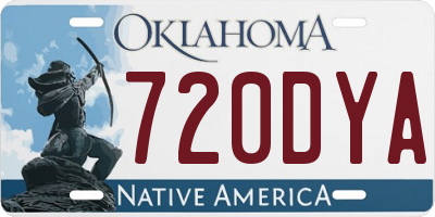 OK license plate 720DYA