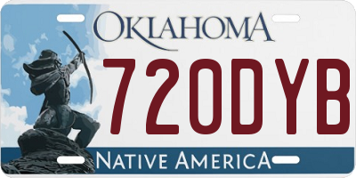 OK license plate 720DYB