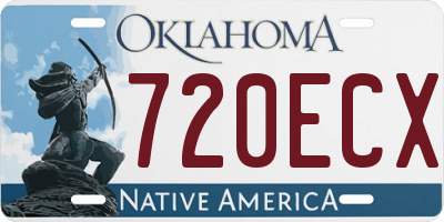 OK license plate 720ECX