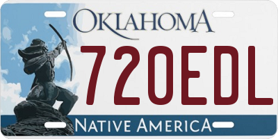 OK license plate 720EDL