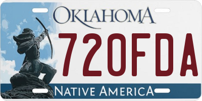 OK license plate 720FDA