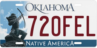 OK license plate 720FEL