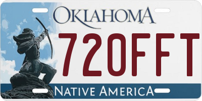 OK license plate 720FFT