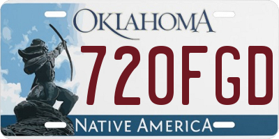 OK license plate 720FGD