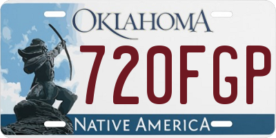 OK license plate 720FGP