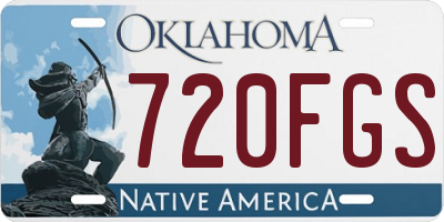 OK license plate 720FGS