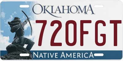 OK license plate 720FGT