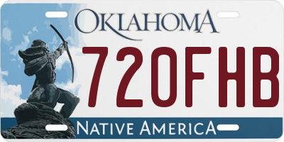 OK license plate 720FHB