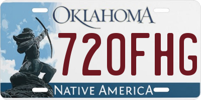 OK license plate 720FHG