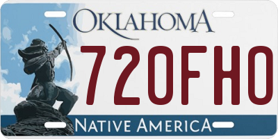 OK license plate 720FHO