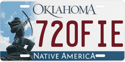 OK license plate 720FIE