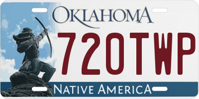 OK license plate 720TWP