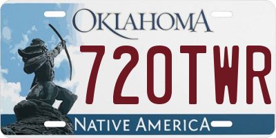 OK license plate 720TWR