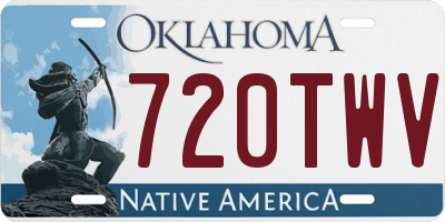 OK license plate 720TWV