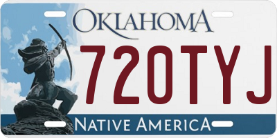 OK license plate 720TYJ