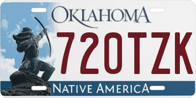 OK license plate 720TZK