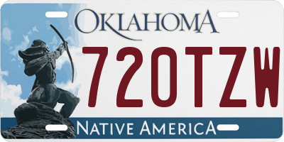OK license plate 720TZW