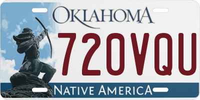 OK license plate 720VQU