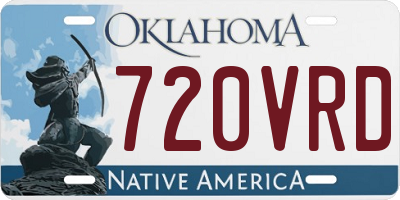 OK license plate 720VRD