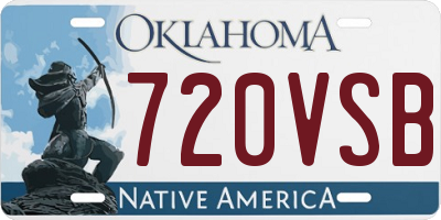 OK license plate 720VSB