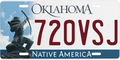 OK license plate 720VSJ
