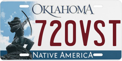 OK license plate 720VST