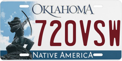 OK license plate 720VSW