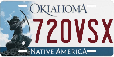 OK license plate 720VSX