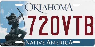 OK license plate 720VTB