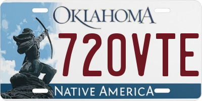 OK license plate 720VTE