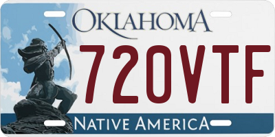OK license plate 720VTF