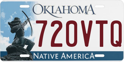 OK license plate 720VTQ