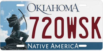 OK license plate 720WSK