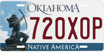 OK license plate 720XOP
