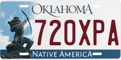 OK license plate 720XPA