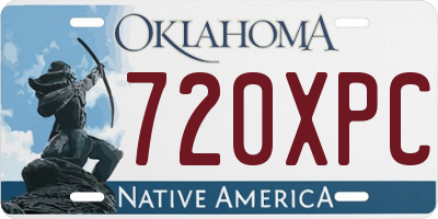 OK license plate 720XPC