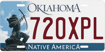 OK license plate 720XPL